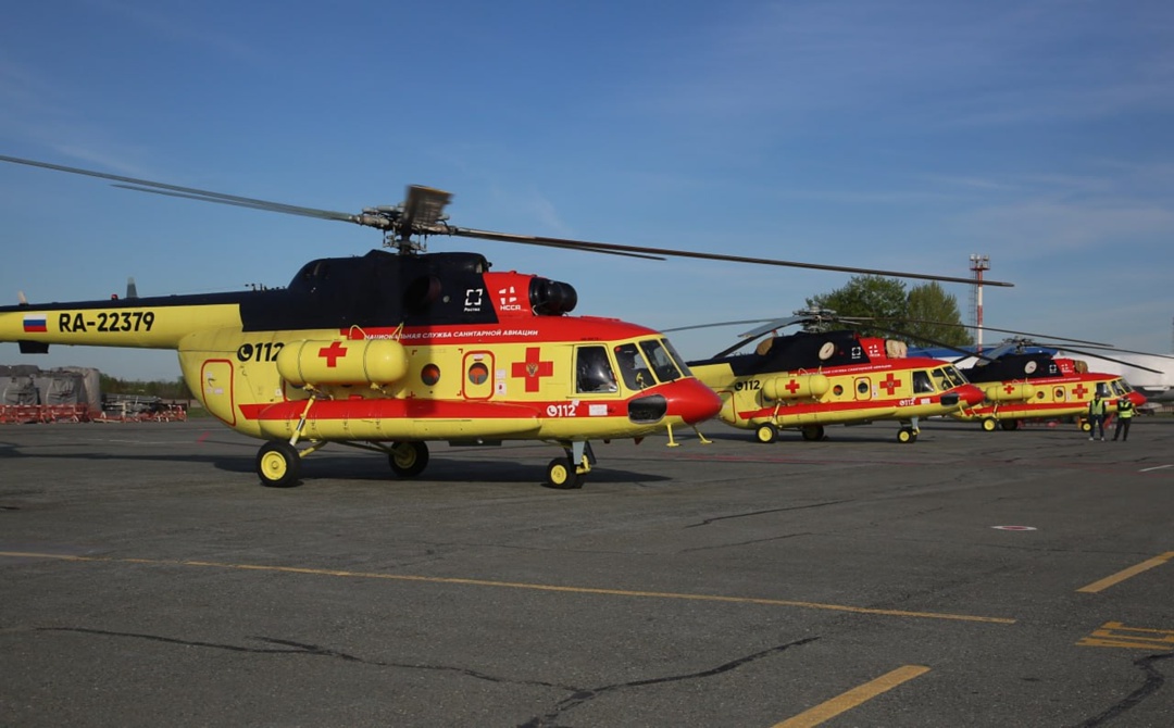 «Вертолеты России» передали Национальной службе санитарной авиации девять Ми-8МТВ-1