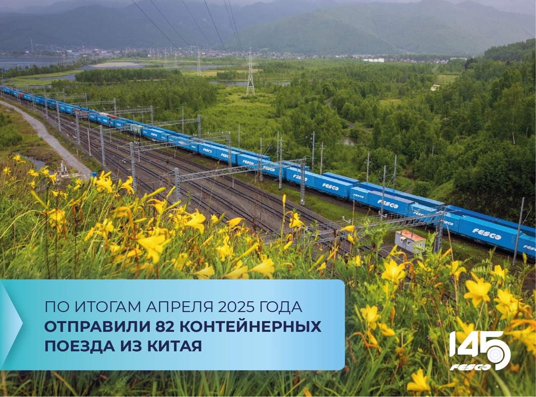 Бьём рекорды: отправили в апреле 82 контейнерных поезда из Китая через сухопутные погранпереходы – исторический показатель для FESCO