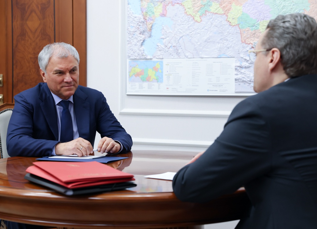 Председатель Государственной Думы Вячеслав Володин провел встречу с губернатором Вологодской области Георгием Филимоновым