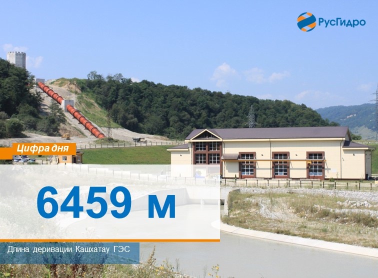 Цифра сегодняшнего дня - 6459 метров. Это длина деривации Кашхатау ГЭС, крупнейшей электростанции Кабардино-Балкарии