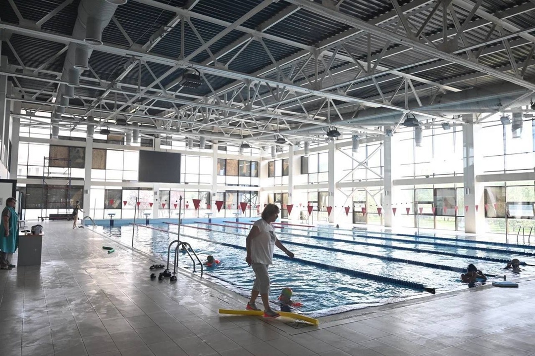 Глава Минстроя России Ирек Файзуллин и Глава ДНР Денис Пушилин осмотрели оздоровительный комплекс «Петровский» в Донецке