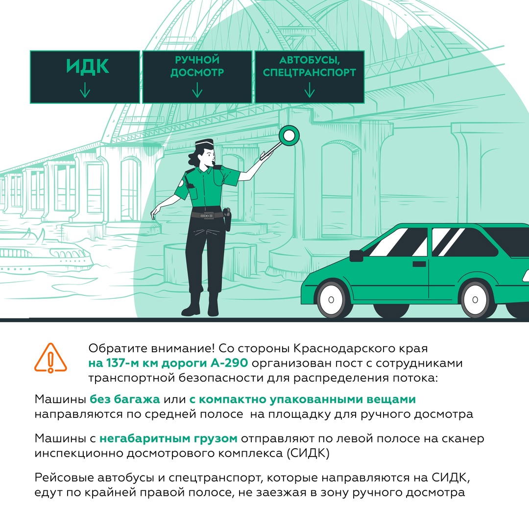 Основные правила проезда по Крымскому мосту: готовимся к досмотру на въезде
