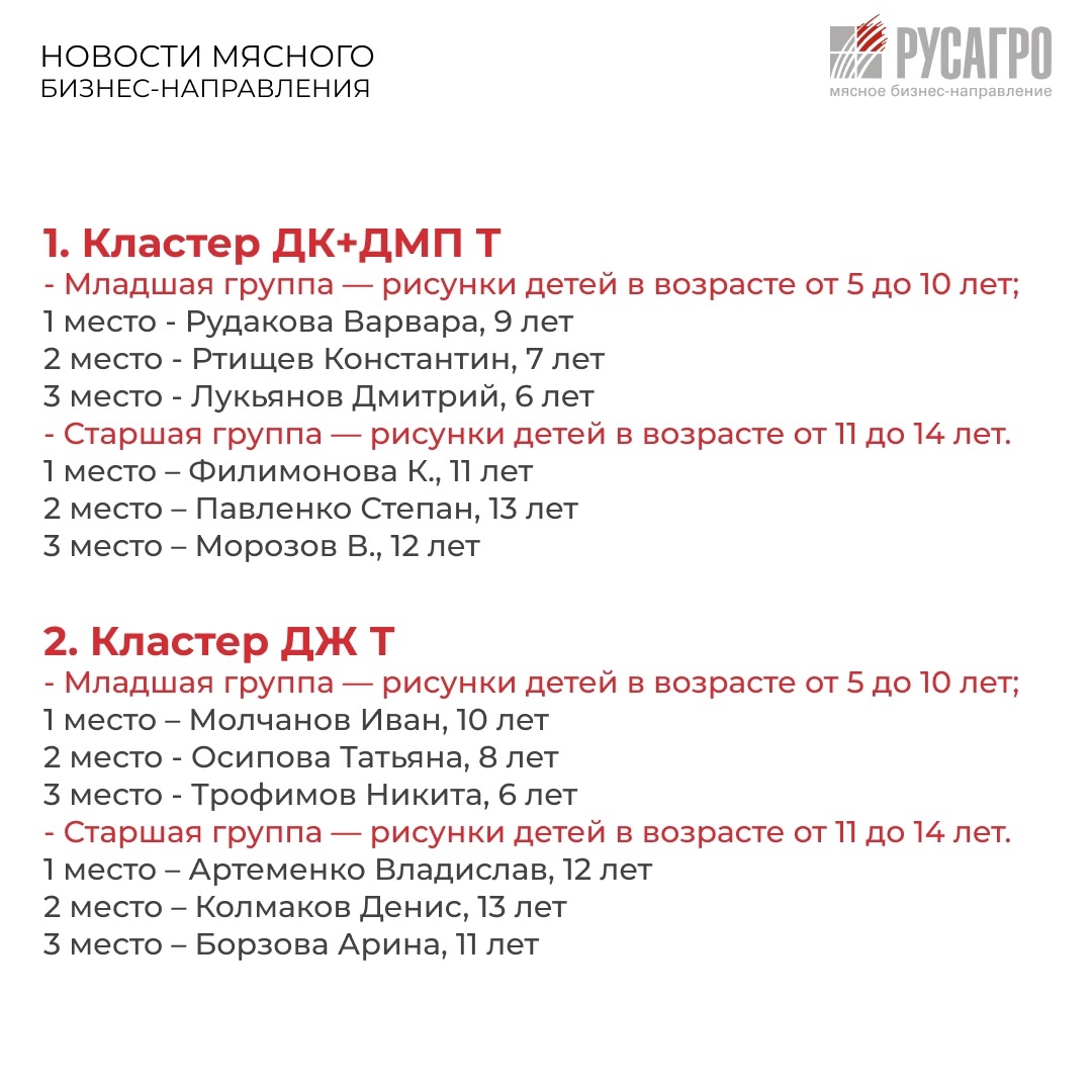 В рамках конкурса «Культура безопасности» в Мясном бизнес-направлении подведены итоги творческого этапа «Береги себя».