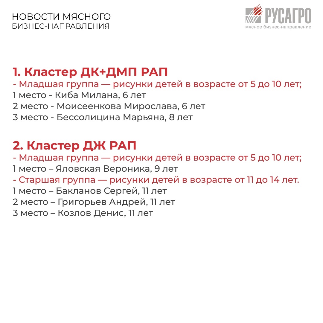 В рамках конкурса «Культура безопасности» в Мясном бизнес-направлении подведены итоги творческого этапа «Береги себя».