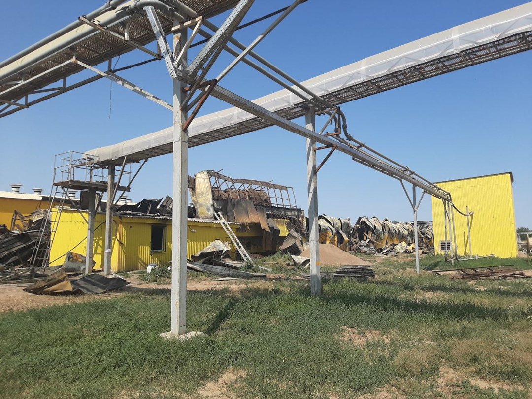 Пресс-служба администрации Ахтубинского района Астраханской области сообщила о новом возгорании на птицефабрике «Владимировская»