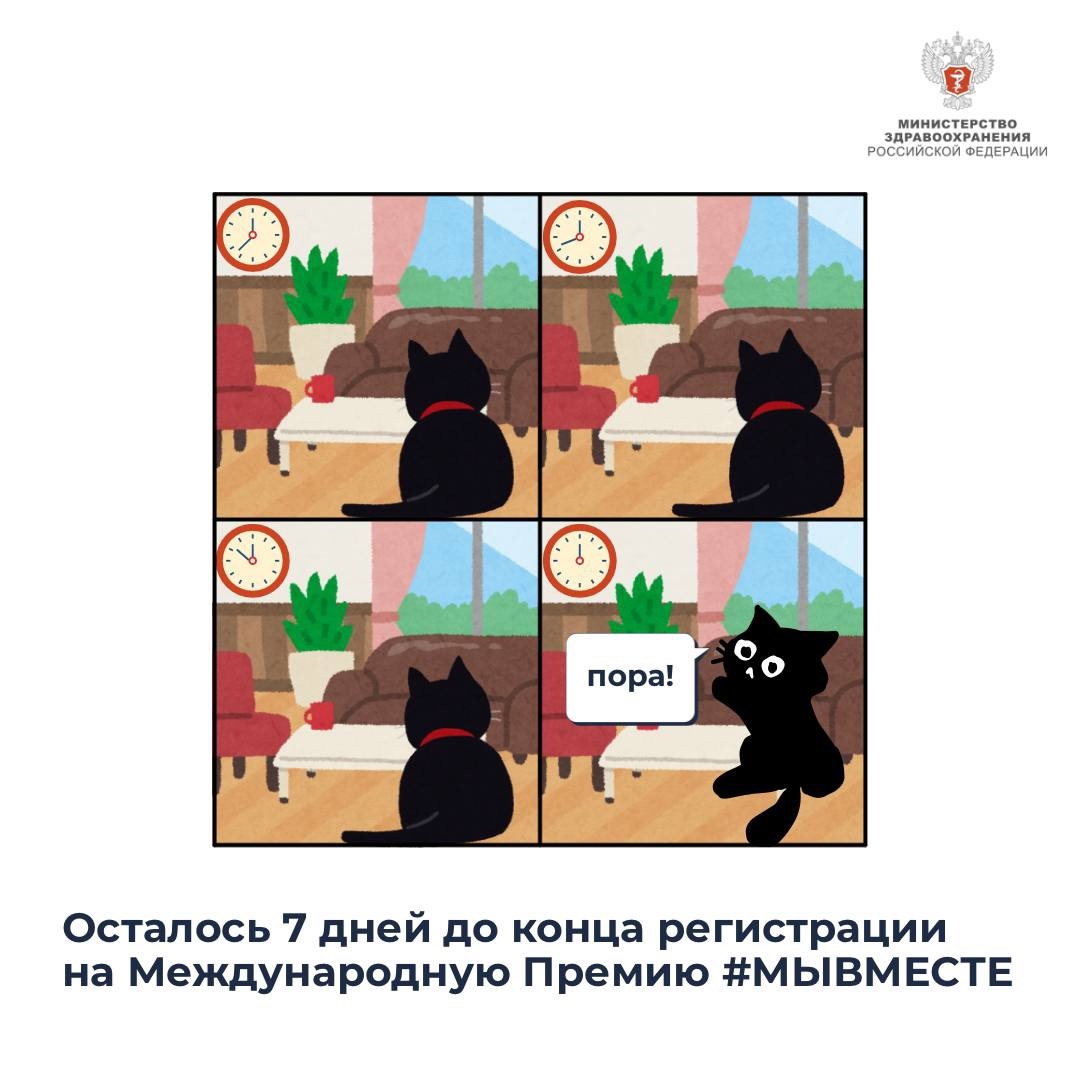 Осталось 7 дней до конца регистрации на Международную Премию #МЫВМЕСТЕ
