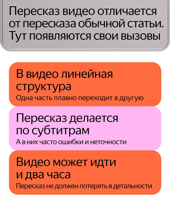 Вам нужно посмотреть двухчасовое выступление, чтобы найти ответ на один вопрос? Пересказ видео в Яндекс Браузере сэкономит вам время
