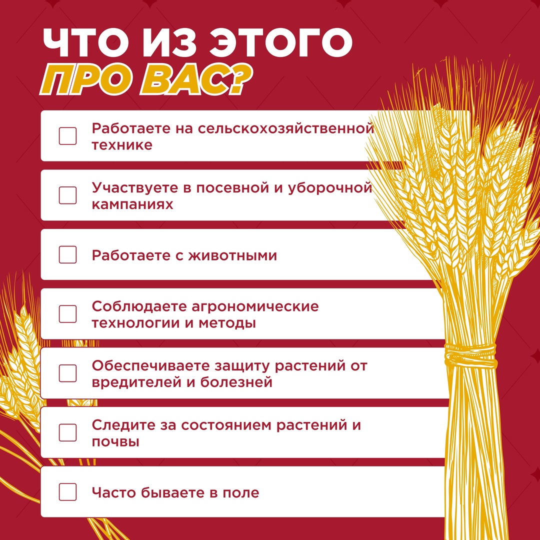 Поздравляем с Днём фермера всех, кто трудится на земле и знает цену богатому урожаю.