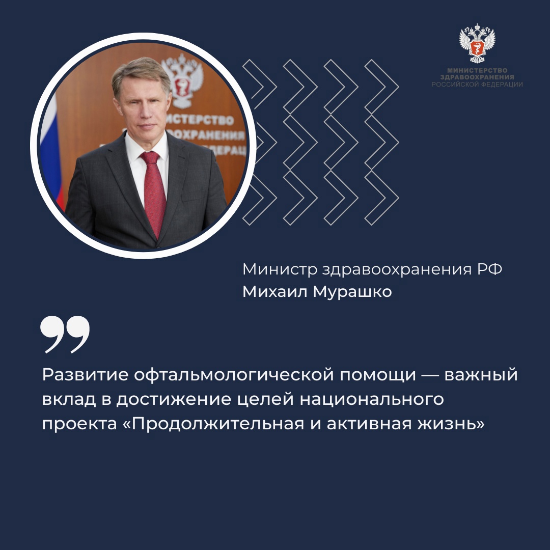 Михаил Мурашко: Развитие офтальмологической помощи — важный вклад в достижение целей национального проекта «Продолжительная и активная жизнь»