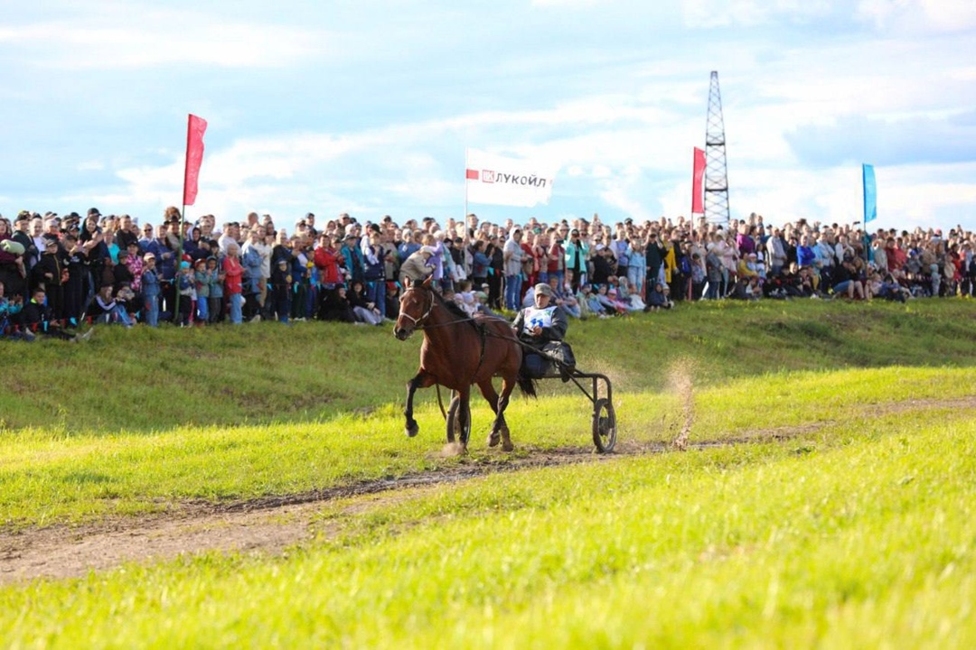 Сохраняя традиции Севера участников на древнем празднике Луд (посвящён началу сенокоса) в селе Ижма Республики Коми.