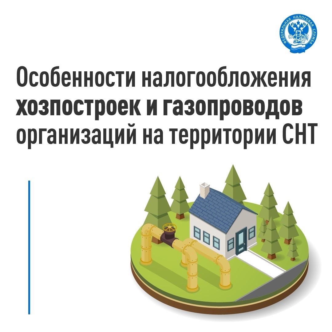 Какие особенности налогообложения хозпостроек и газопроводов организаций на территории СНТ