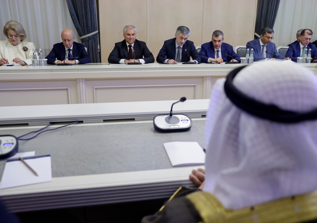 Председатель Государственной Думы Вячеслав Володин провел встречу с Председателем Консультативного совета Национального собрания Королевства Бахрейн Али Бен…