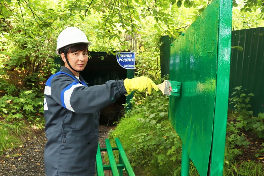 Наш субботник на роднике! Сотрудники Ольжерасского шахтопроходческого управления (ОШПУ) навели порядок на подшефном роднике
