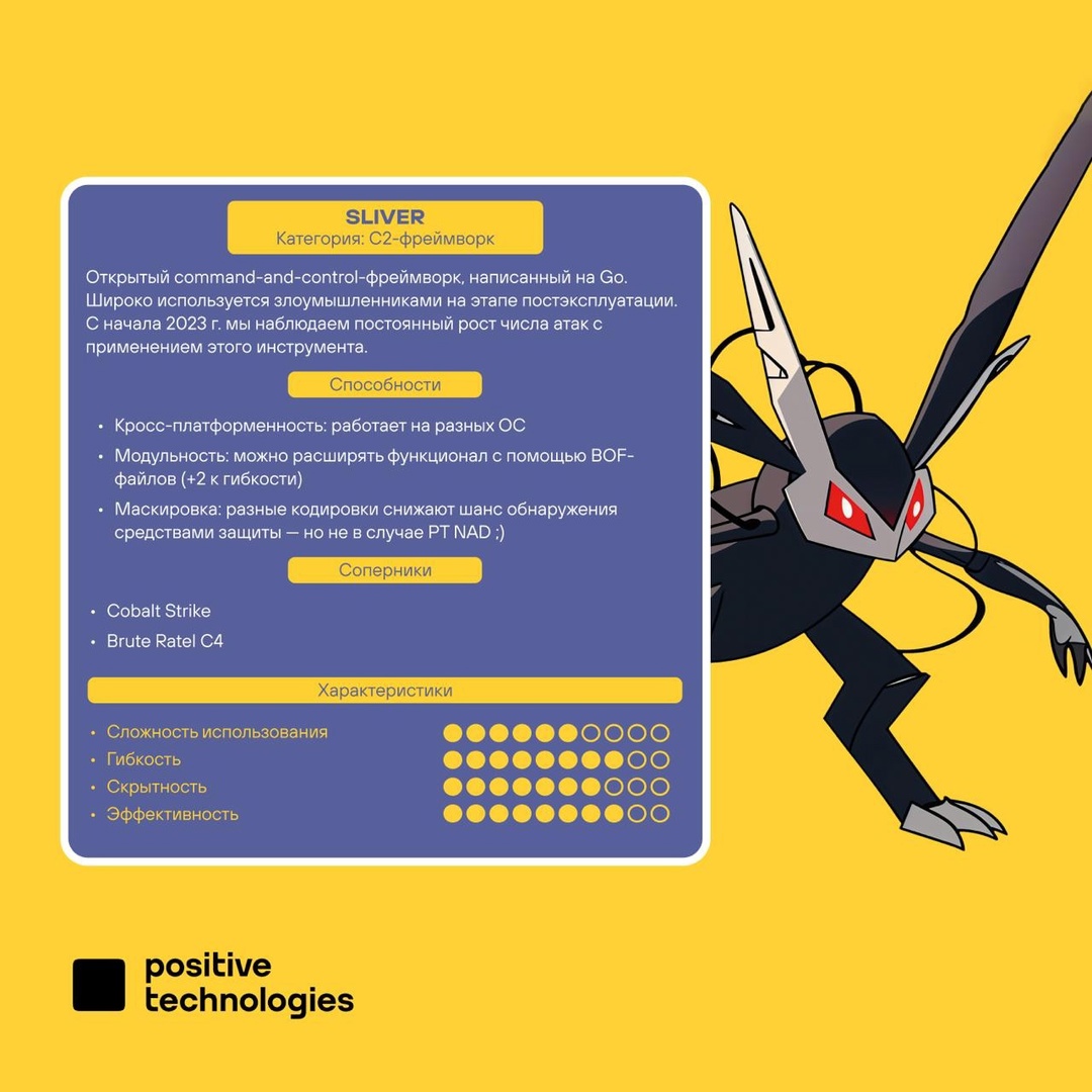 Это что за покемон? Рассказываем на карточках от Positive Research, какие инструменты злоумышленников задетектила наша система поведенческого анализа сетевого…