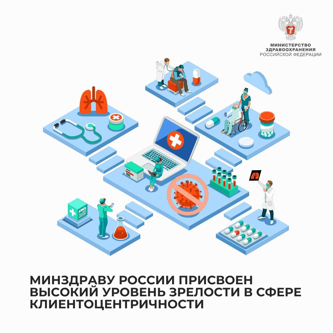 Минздраву России присвоен высокий уровень зрелости в сфере клиентоцентричности