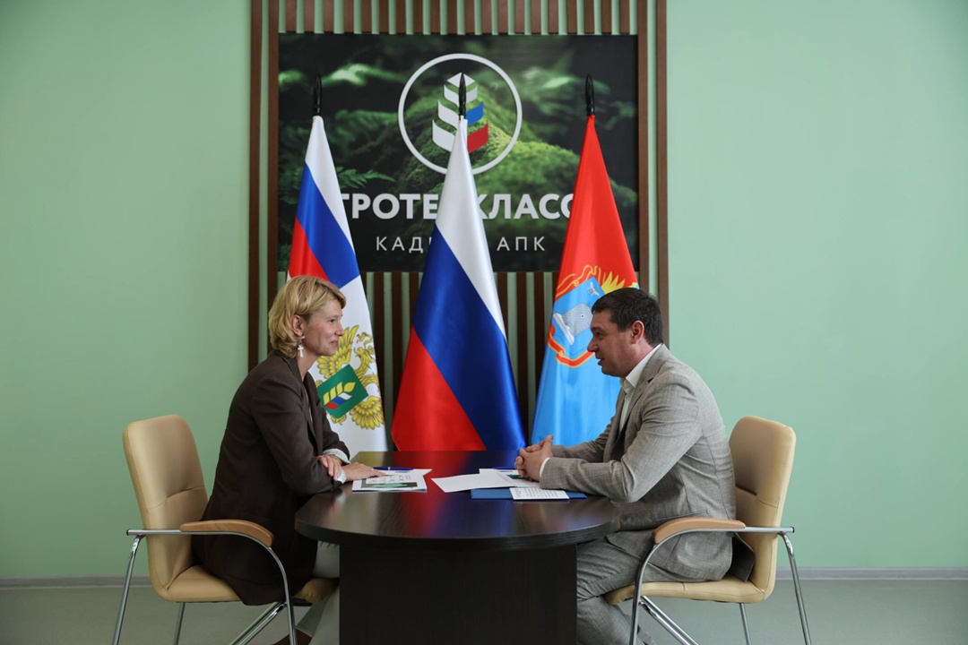 Оксана Лут и Евгений Первышов обсудили развитие АПК Тамбовской области