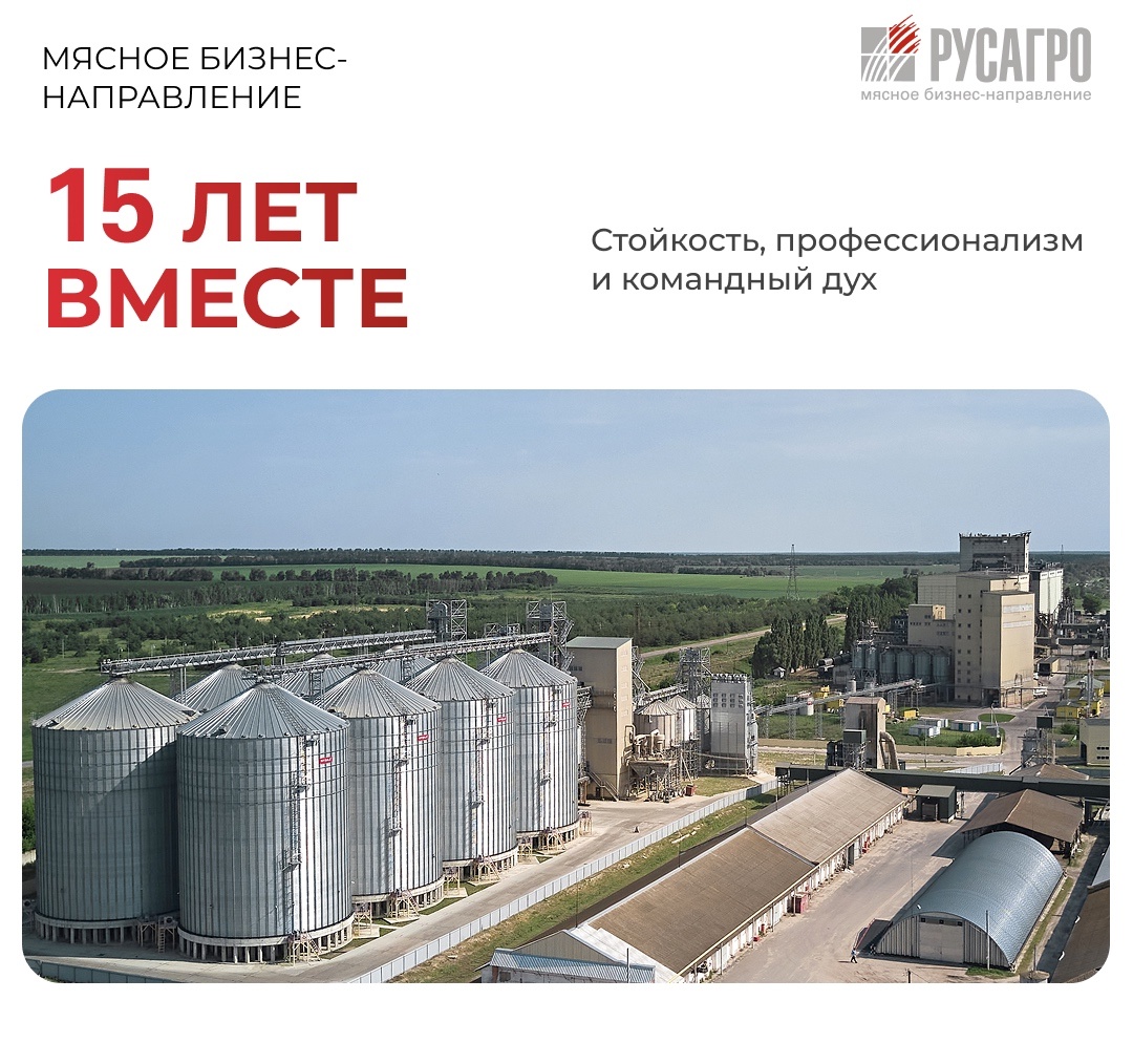 2025 год — юбилейный для Мясного бизнеса «Русагро». Нам 15 лет, и за этой датой — история уверенного роста, смелых решений и слаженной командной работы