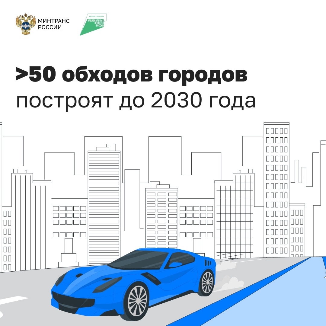 По нацпроекту «Инфраструктура для жизни» в регионах возводят и обновляют обходы городов