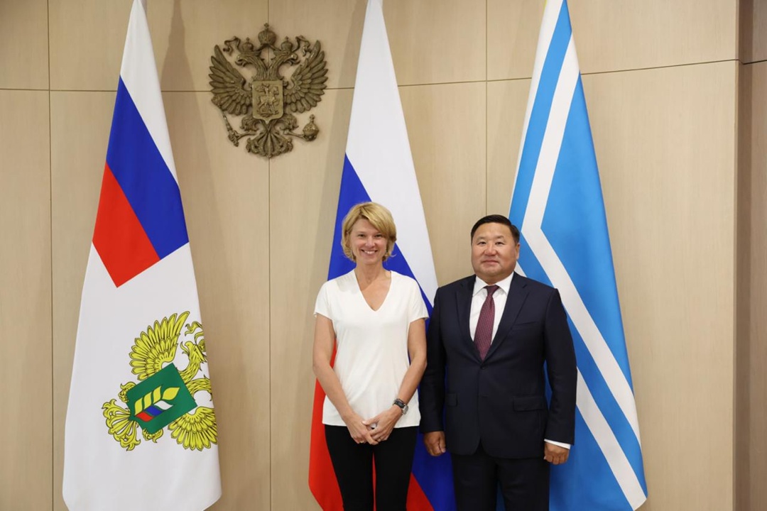 В Минсельхозе прошла рабочая встреча Оксаны Лут и главы Республики Тыва Владислава Ховалыга