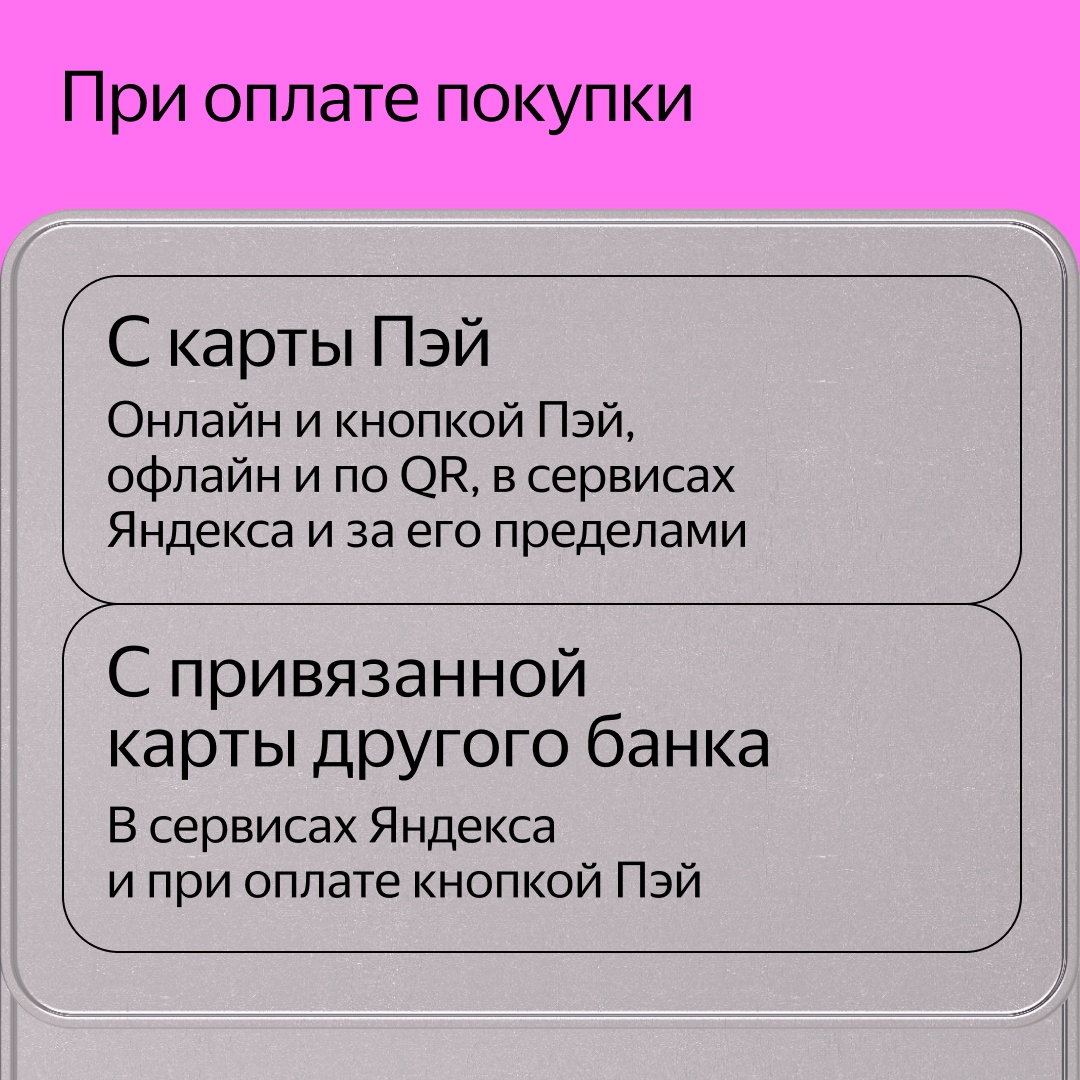 Максимальный кешбэк по карте Пэй — до 10 000 баллов Плюса в месяц. Объясняем, как эффективно копить баллы: bank.yandex.ru/pay