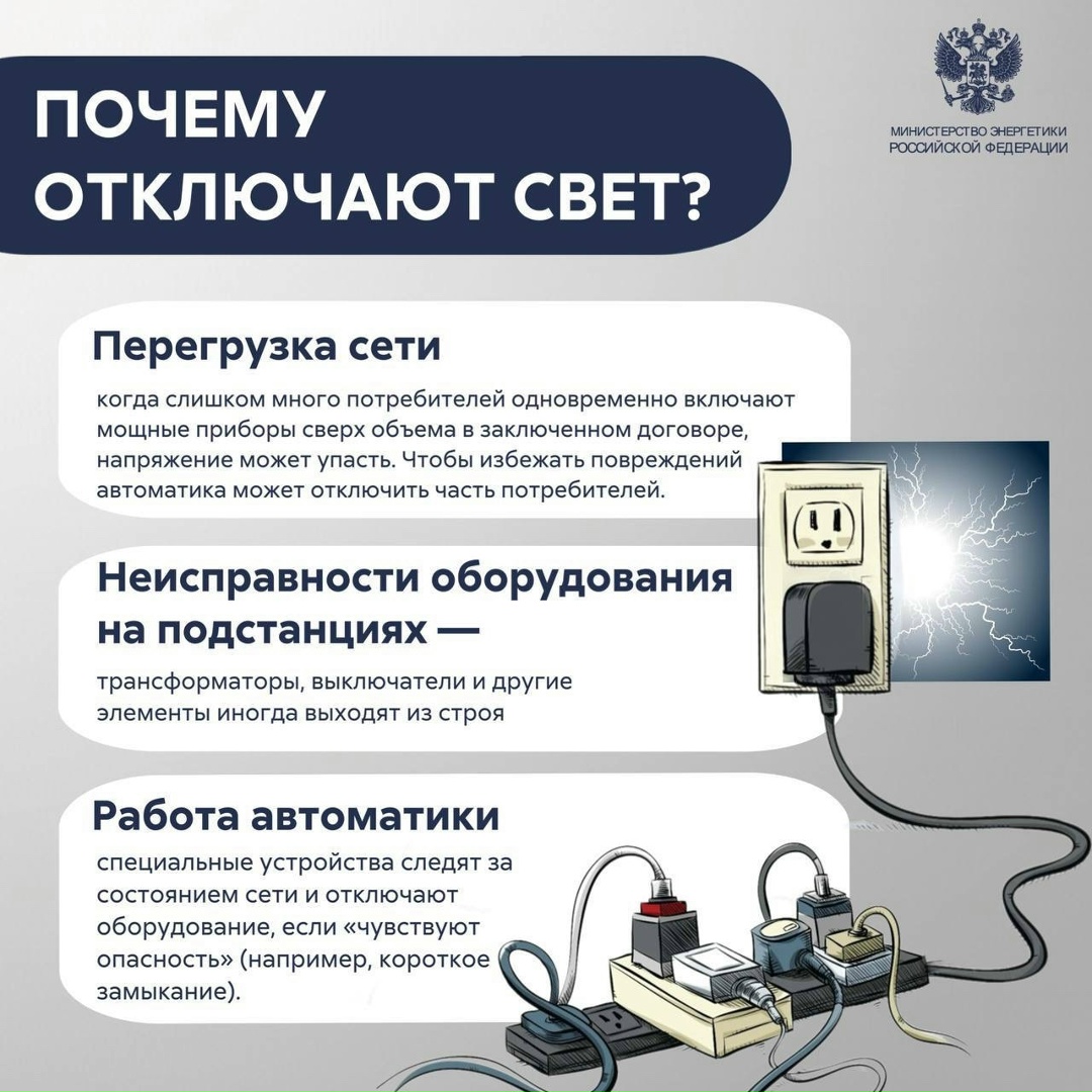 Провода в поселке целы, электростанция работает, но в доме нет электричества. Почему так бывает?