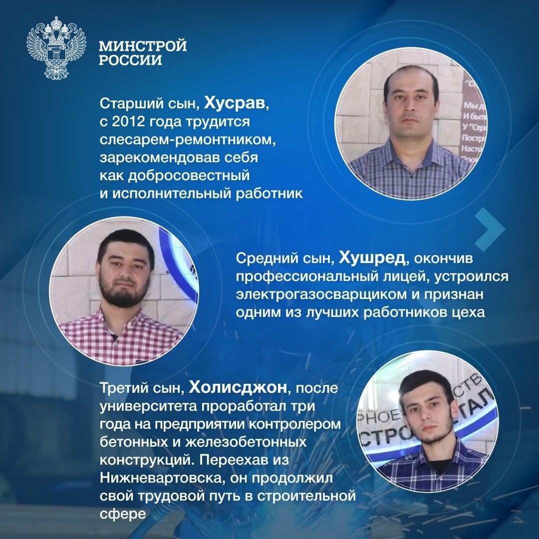 Сегодня в рубрике #ЛюдиСтройки #ЛюдиЖКХ расскажем о династии Садридиновых, ставшей примером трудового братства и преемственности.