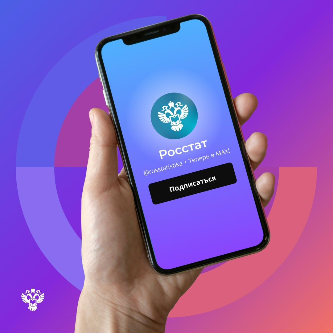 На канал Росстата в MAX подписались более 950 любителей статистики.