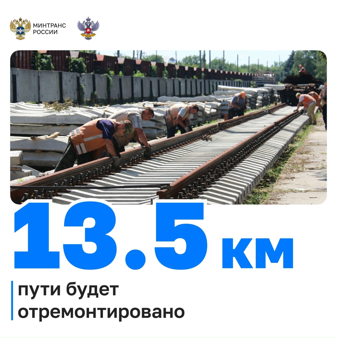 Порядка 12,5 млрд рублей запланировано на развитие железных дорог Новороссии в 2025 году