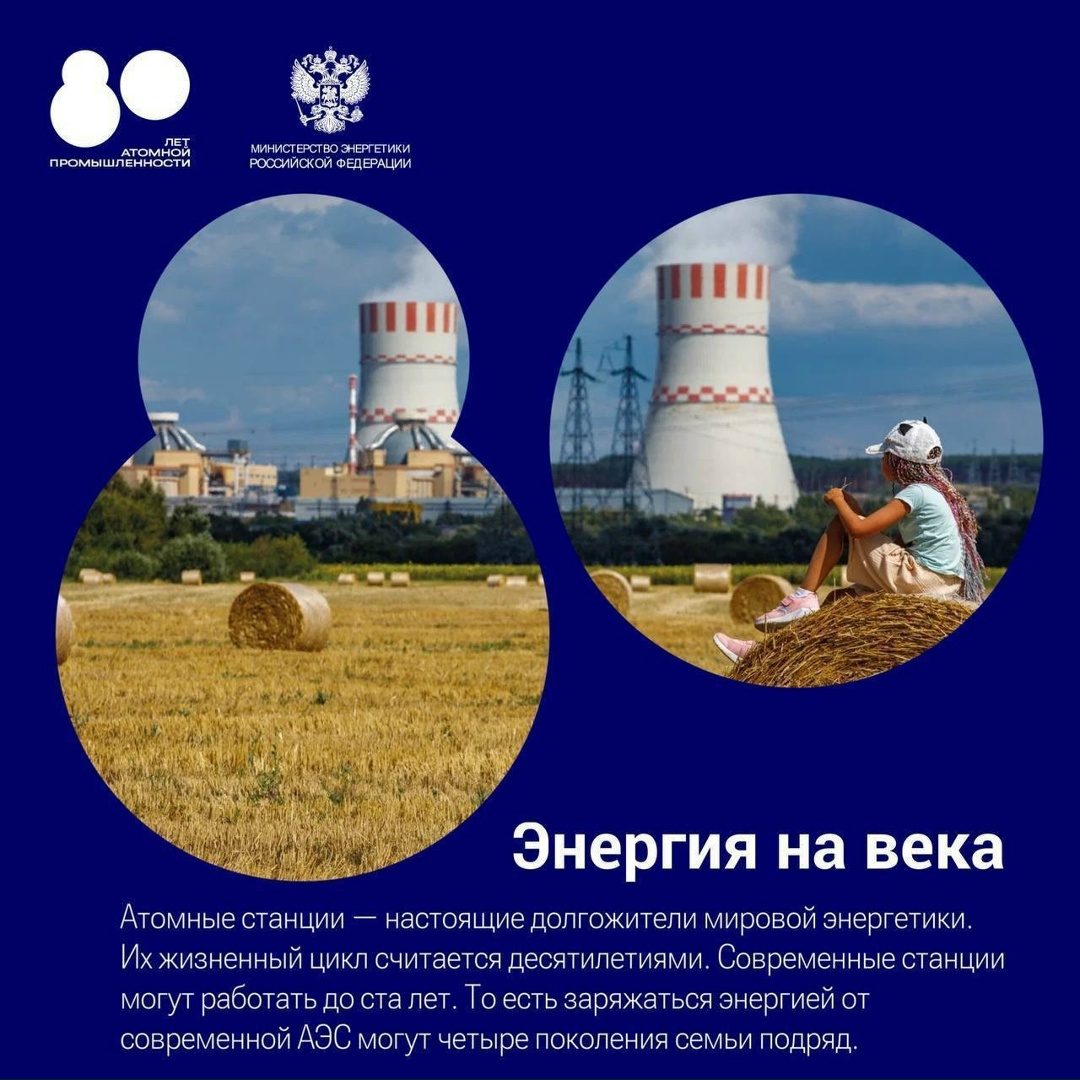 Сегодня атомщики России отмечают 80 лет с момента создания атомной промышленности