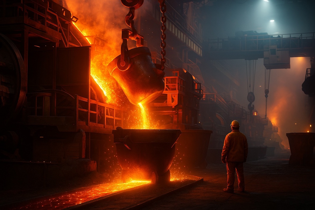 Угадайте песню по картинке! Мы попросили нейросеть изобразить строчку из одной известной песни про металлургов. Сможете догадаться, что именно мы загадали?