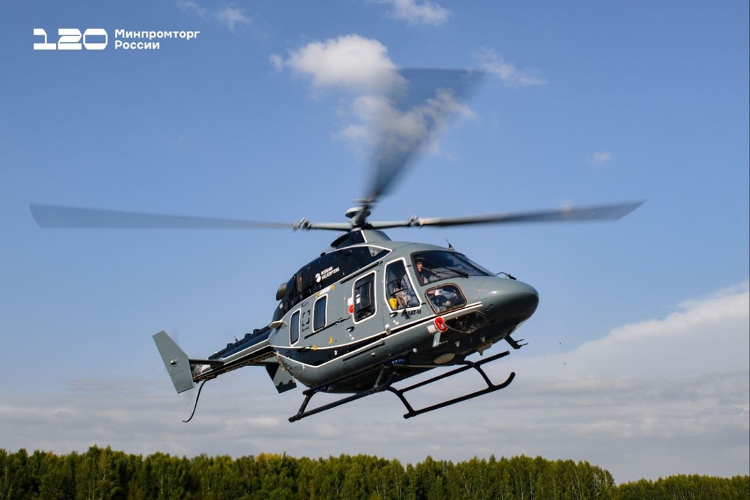 Импортозамещенный вертолет «Ансат» совершил первый полёт с отечественным двигателем ВК-650В