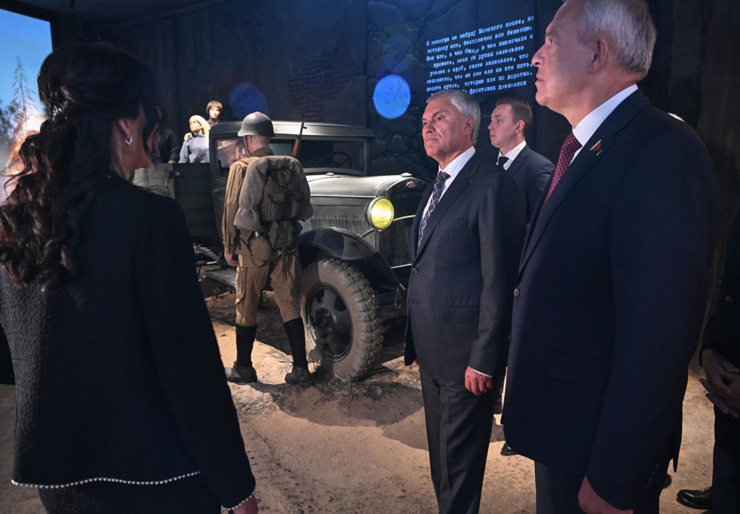 Председатель Парламентского собрания Союза Беларуси и России, Председатель Государственной Думы Вячеслав Володин посетил Музей Славы Могилевщины.