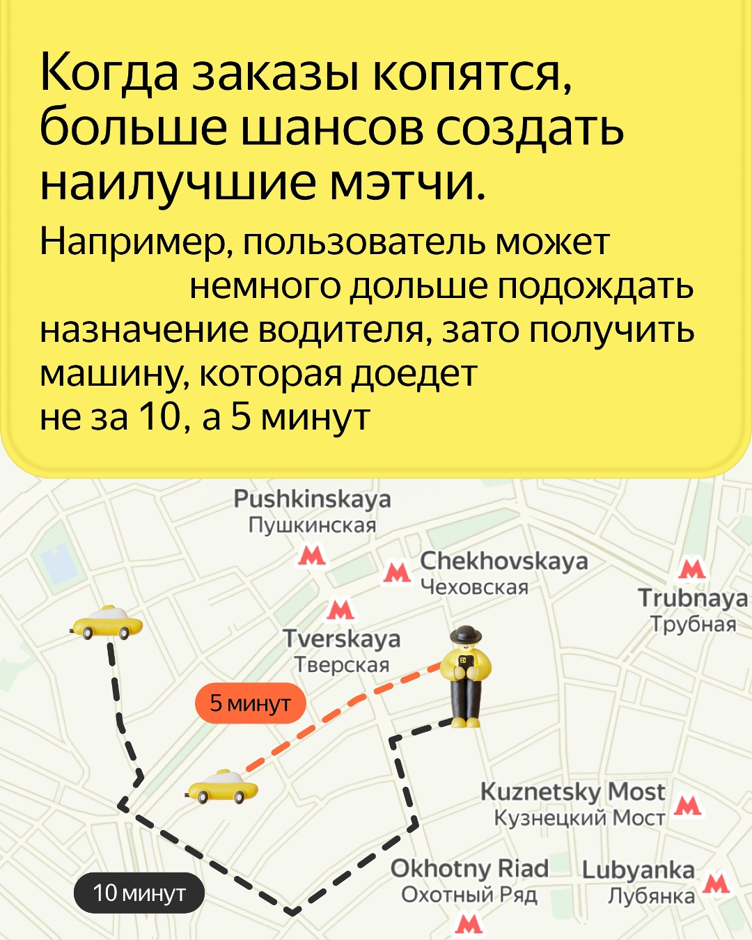 За поиском водителя в Яндекс Такси стоит целый алгоритм — машина выбирается не случайно