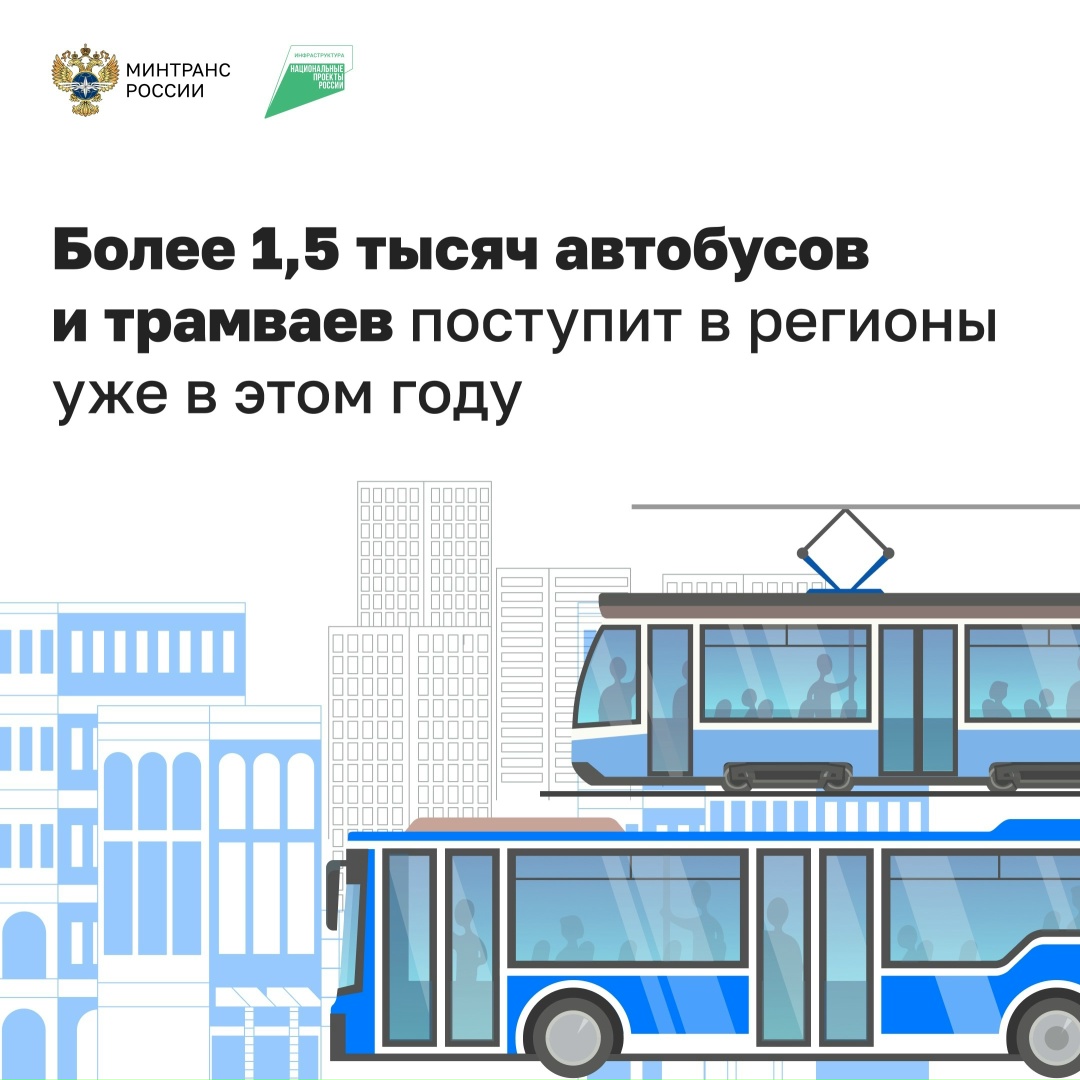 По нацпроекту «Инфраструктура для жизни» в регионах обновляют общественный транспорт