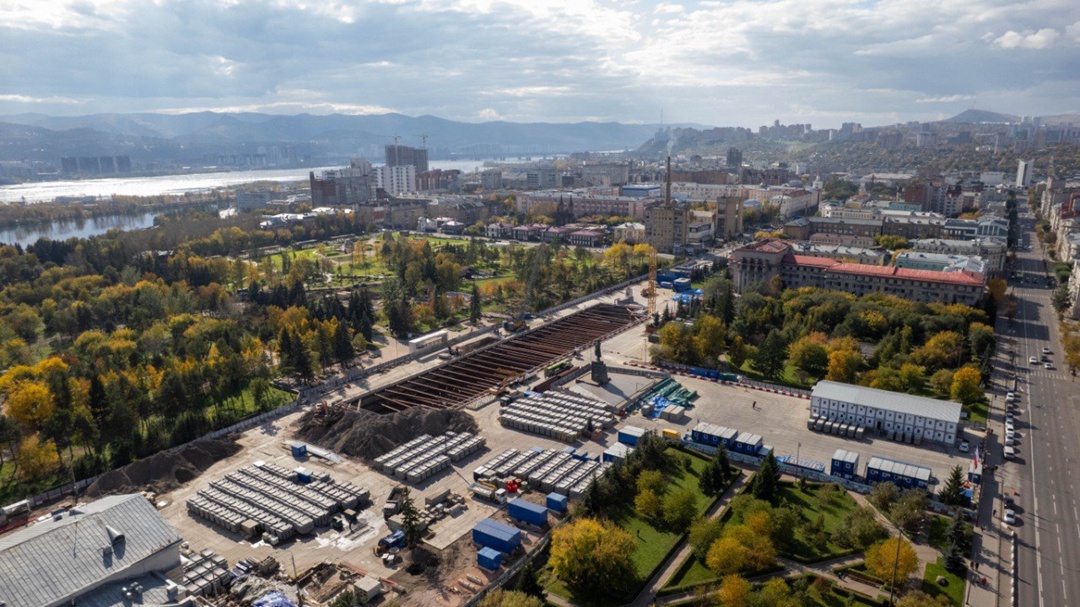 В Красноярске запустили тоннелепроходческий комплекс (ТПМК) между станциями «Площадь Революции» и «Вокзальная» метротрамвая