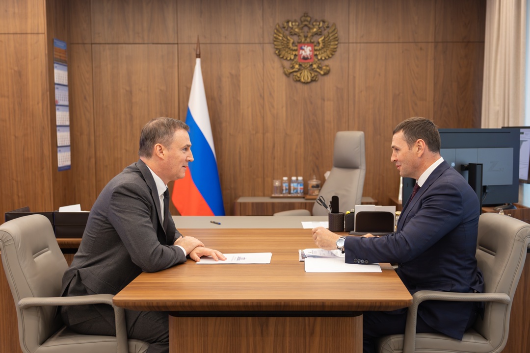 Дмитрий Патрушев встретился с губернатором Хабаровского края Дмитрием Демешиным.