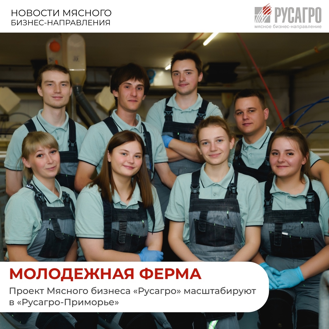 Уникальный проект Мясного бизнеса «Русагро» «Молодежная ферма» запустят в Приморском крае уже в ноябре этого года