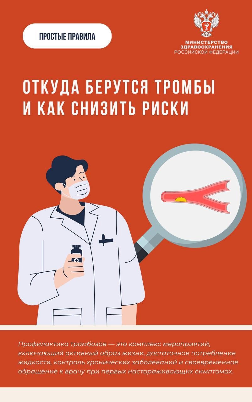 ️ #ПростыеПравила: Откуда берутся тромбы и как снизить риски?