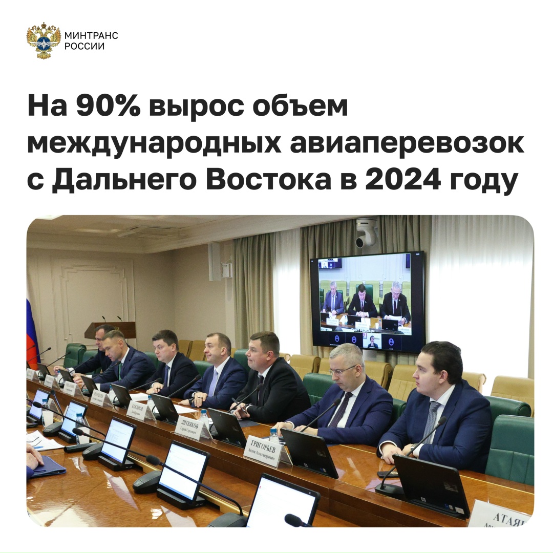 На 90% вырос объем международных авиаперевозок с Дальнего Востока в 2024 году