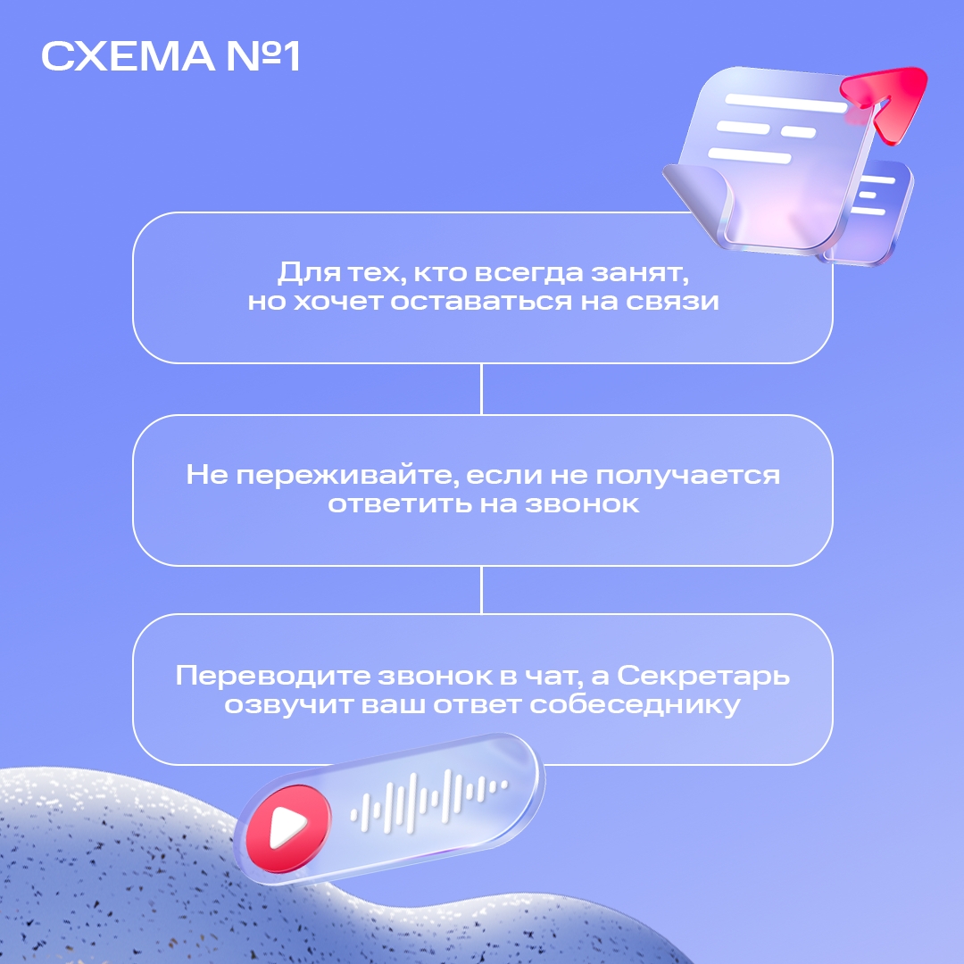 Если вы всегда в движении, на встрече, за рулём или просто не хотите упустить важное — специально для вас #Естьсхема