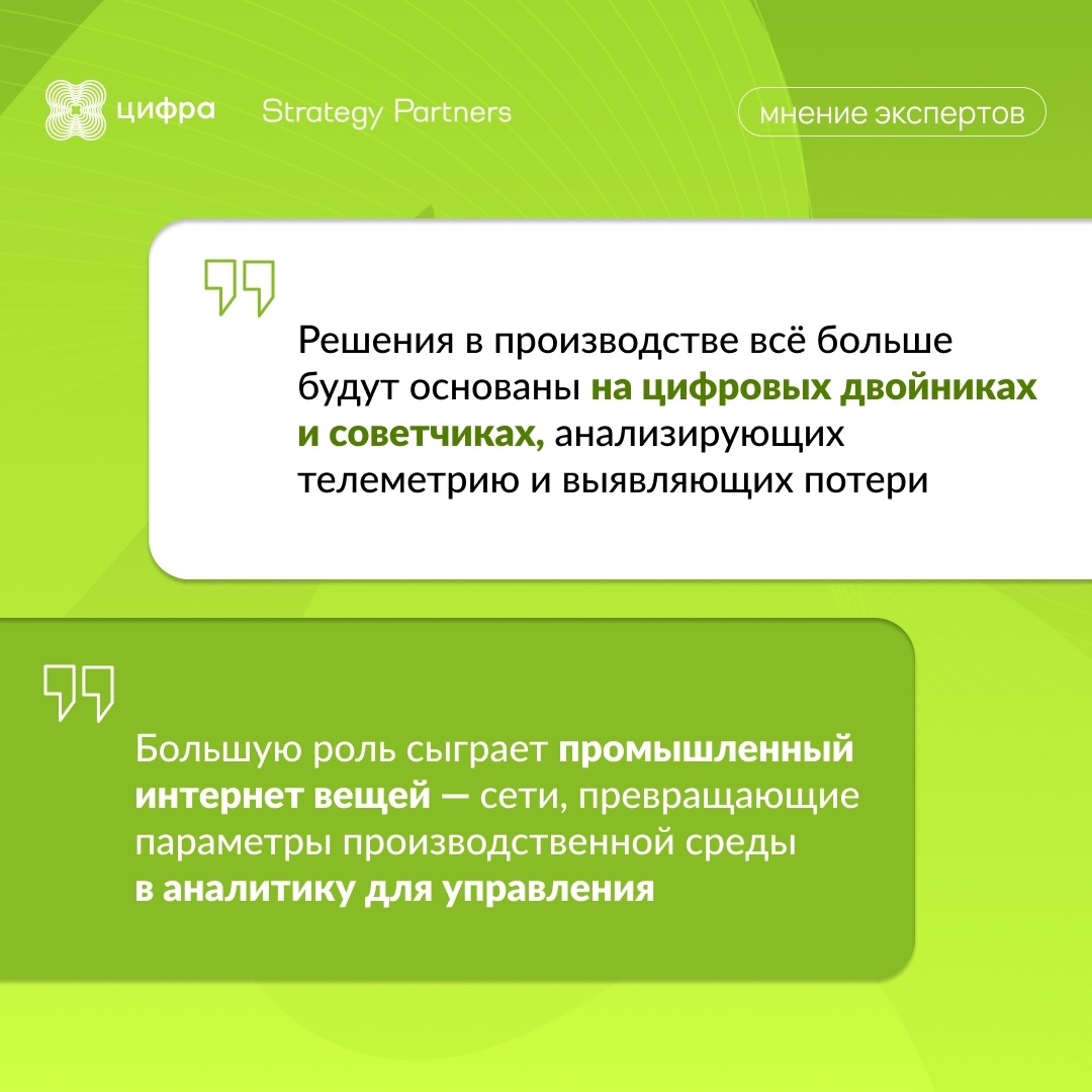 Технологии в промышленности: исследование Цифры и Strategy Partners
Драйверы, барьеры и сценарии применения ML, IIoT, Gen AI и не только.