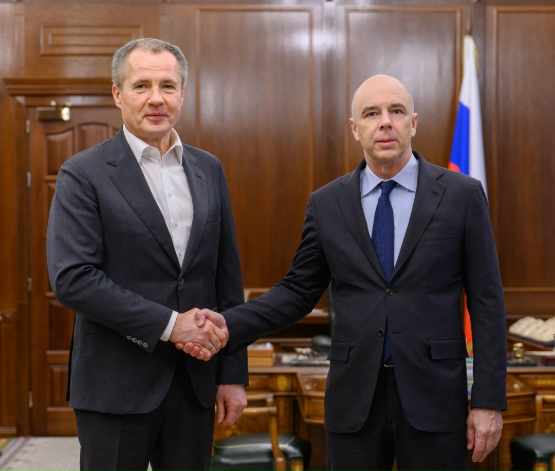 Антон Силуанов провел рабочую встречу с Губернатором Белгородской области Вячеславом Гладковым