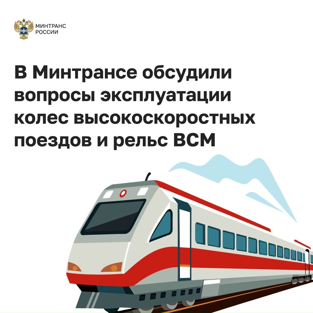 В Минтрансе обсудили вопросы производства и будущего обслуживания колес высокоскоростного подвижного состава и рельс ВСМ