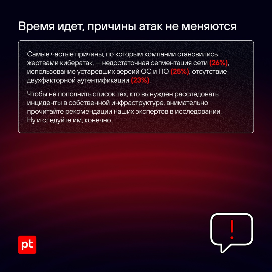 Больше 100 проектов по расследованию инцидентов и ретроспективному анализу осуществили эксперты PT ESC IR за последний год