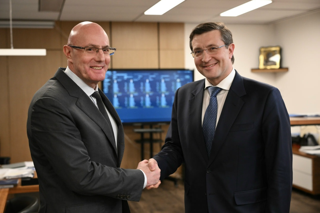 Дмитрий Чернышенко провел рабочую встречу с губернатором Нижегородской области Глебом Никитиным.