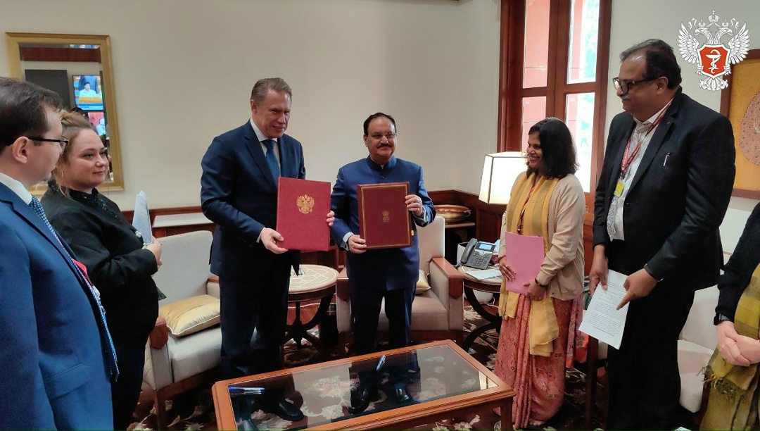 Россия и Индия подписали соглашение о сотрудничестве в области здравоохранения, медицинского образования и науки