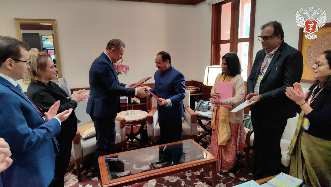 Россия и Индия подписали соглашение о сотрудничестве в области здравоохранения, медицинского образования и науки