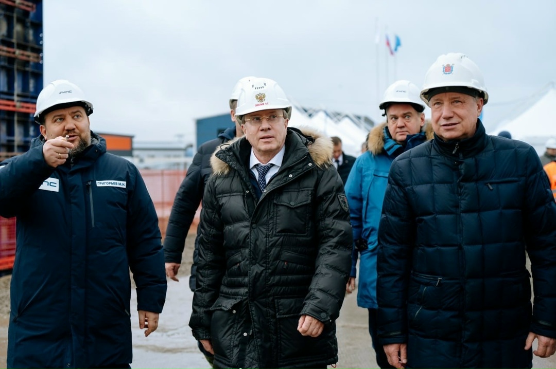 Виталий Савельев ознакомился с ходом строительства первой линии ВСМ на участке в Санкт-Петербурге