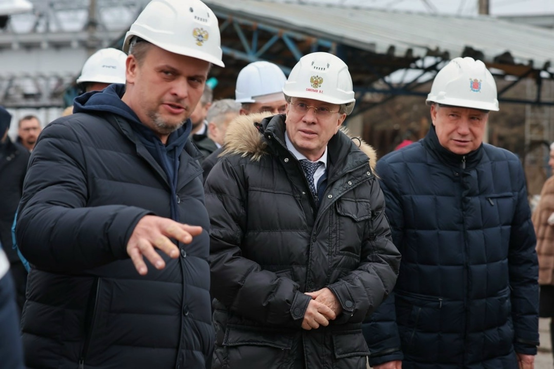 Виталий Савельев ознакомился с ходом строительства первой линии ВСМ на участке в Санкт-Петербурге