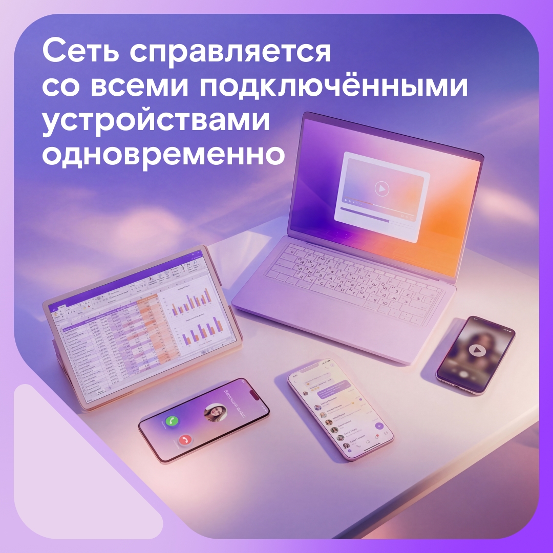 Главное в домашнем офисе — качественный интернет, который не зависает и позволяет работать из любой комнаты